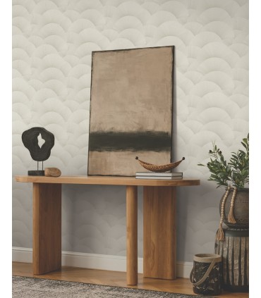 ZA8024 - Morning Shell Taupe & Gold Wallpaper-Tea Garden 2