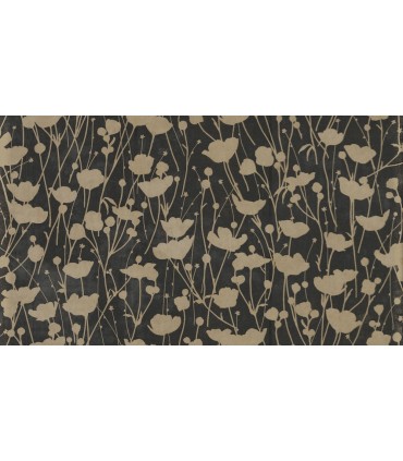 ZA8066 - Shimmering Poppies Black & Gold Wallpaper-Tea Garden 2