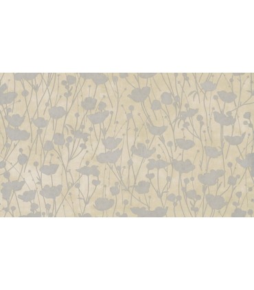 ZA8067 - Shimmering Poppies Cream & Silver Wallpaper-Tea Garden 2