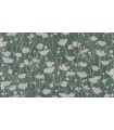 ZA8068 - Shimmering Poppies Green & Silver Wallpaper-Tea Garden 2