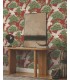 ZA8006 - Sprig & Heron Red Wallpaper-Tea Garden 2