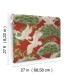 ZA8006 - Sprig & Heron Red Wallpaper-Tea Garden 2