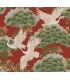ZA8006 - Sprig & Heron Red Wallpaper-Tea Garden 2