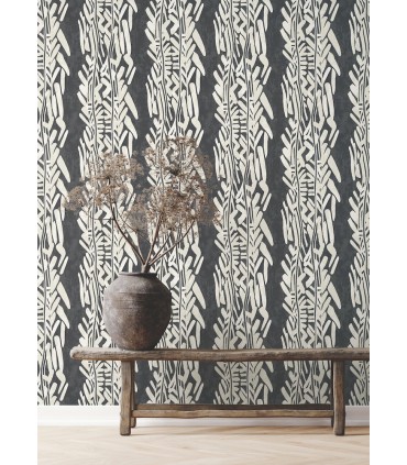 ZA8062 - Timira Charcoal Wallpaper-Tea Garden 2