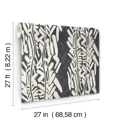 ZA8062 - Timira Charcoal Wallpaper-Tea Garden 2