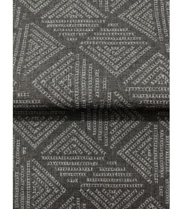 MJ4861 - Center Square Charcoal Wallpaper 54" Width Wallpaper-Magnolia Home