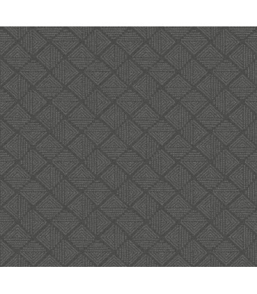 MJ4861 - Center Square Charcoal Wallpaper 54" Width Wallpaper-Magnolia Home