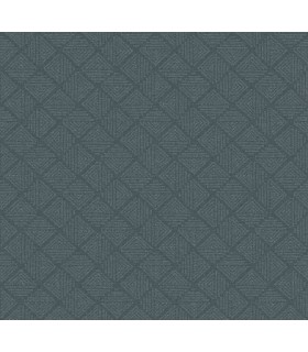 MJ4862 - Center Square Indigo Wallpaper 54" Width Wallpaper-Magnolia Home