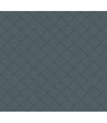 MJ4862 - Center Square Indigo Wallpaper 54" Width Wallpaper-Magnolia Home