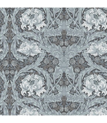 4171-82074 - African Marigold Dark Blue Floral Wallpaper-Hidden Treasures Vol 2