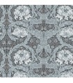 4171-82074 - African Marigold Dark Blue Floral Wallpaper-Hidden Treasures Vol 2