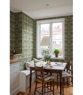 4171-82075 - African Marigold Sea Green Floral Wallpaper-Hidden Treasures Vol 2