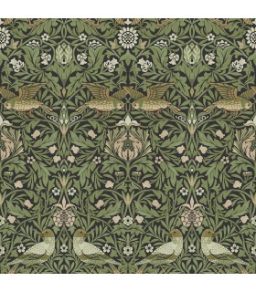 4171-82063 - Bird Green Floral Thicket Wallpaper-Hidden Treasures Vol 2
