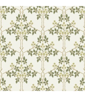 4171-82053 - Blackberry Chartreuse Vine Trellis Wallpaper-Hidden Treasures Vol 2