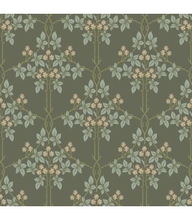 4171-82055 - Blackberry Grey Vine Trellis Wallpaper-Hidden Treasures Vol 2
