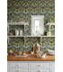 4171-82060 - Myrtle Dark Green Floral Ogee Wallpaper-Hidden Treasures Vol 2