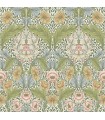 4171-82058 - Myrtle Green Floral Ogee Wallpaper-Hidden Treasures Vol 2