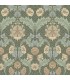4171-82059 - Myrtle Sea Green Floral Ogee Wallpaper-Hidden Treasures Vol 2