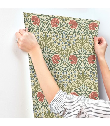 4171-82043 - Oxford Union Green Floral Vines Wallpaper-Hidden Treasures Vol 2