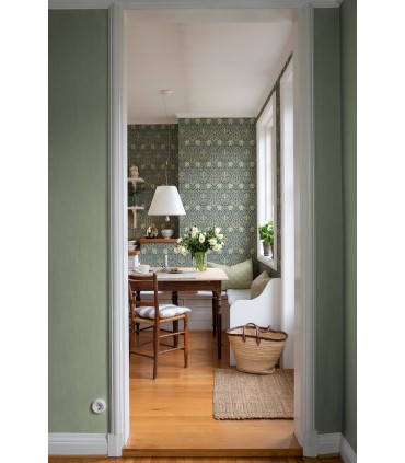 4171-82047 - Oxford Union Sea Green Floral Vines Wallpaper-Hidden Treasures Vol 2