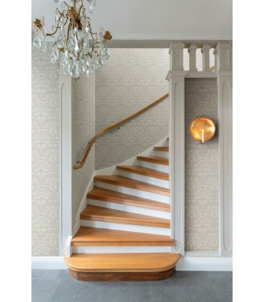 4171-82066 - Spring Thicket Light Blue Tulip Damask Wallpaper-Hidden Treasures Vol 2