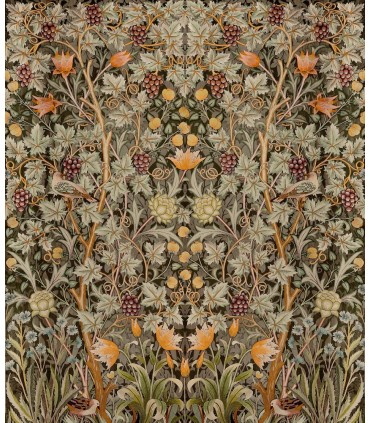 4171-HT84004 - Vine Embroidery Green Wall Mural-Hidden Treasures Vol 2