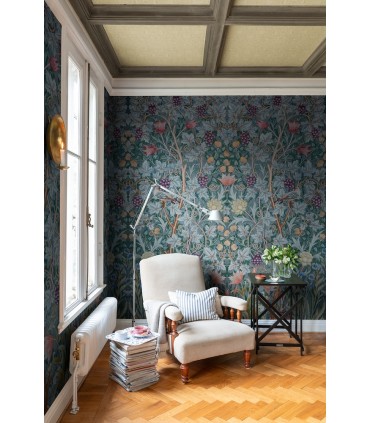 4171-HT84002 - Vine Embroidery Green Wall Mural-Hidden Treasures Vol 2