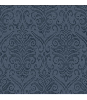 4148-27438 - Adavu Blue Damask Wallpaper-Printworks by Chesapeake