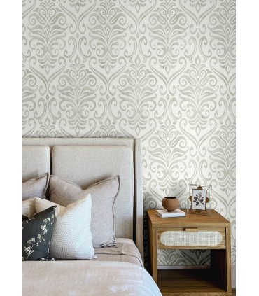 4148-27441 - Adavu Sage Damask Wallpaper-Printworks by Chesapeake