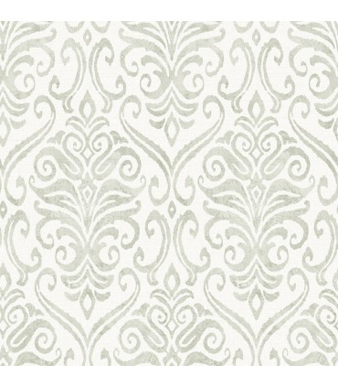 4148-27441 - Adavu Sage Damask Wallpaper-Printworks by Chesapeake