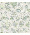 4148-27424 - Begonia Sea Green Floral Trail Wallpaper-Printworks by Chesapeake