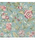 4148-27423 - Begonia Teal Floral Trail Wallpaper-Printworks by Chesapeake