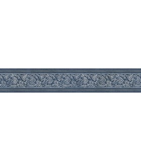 4148-14502 - Carved Floral Blue Trim Wall Border-Printworks by Chesapeake
