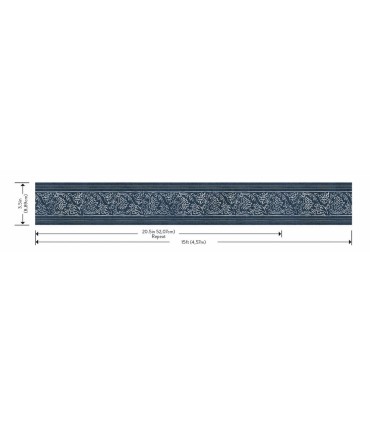 4148-14502 - Carved Floral Blue Trim Wall Border-Printworks by Chesapeake