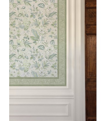 4148-14501 - Carved Floral Green Trim Wall Border-Printworks by Chesapeake