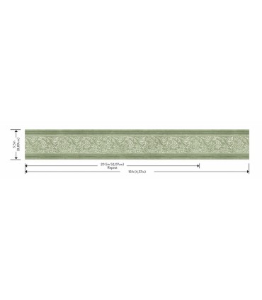 4148-14501 - Carved Floral Green Trim Wall Border-Printworks by Chesapeake