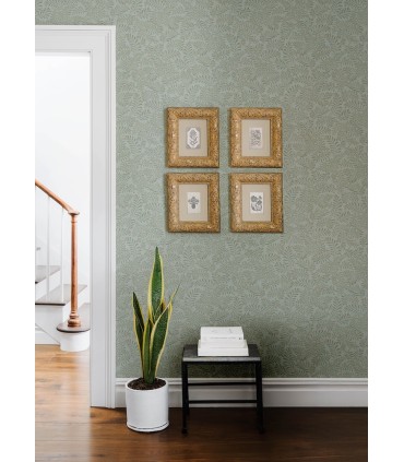 4148-27446 - Chrysantha Aqua Berry Branches Wallpaper-Printworks by Chesapeake