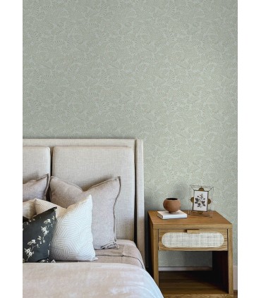 4148-27446 - Chrysantha Aqua Berry Branches Wallpaper-Printworks by Chesapeake
