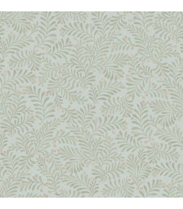 4148-27446 - Chrysantha Aqua Berry Branches Wallpaper-Printworks by Chesapeake
