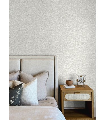 4148-27445 - Chrysantha Light Grey Berry Branches Wallpaper-Printworks by Chesapeake