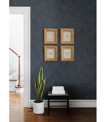 4148-27443 - Chrysantha Navy Berry Branches Wallpaper-Printworks by Chesapeake