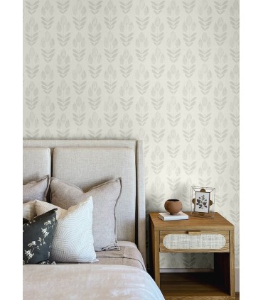4148-27476 - Garland Light Grey Block Tulip Wallpaper-Printworks by Chesapeake