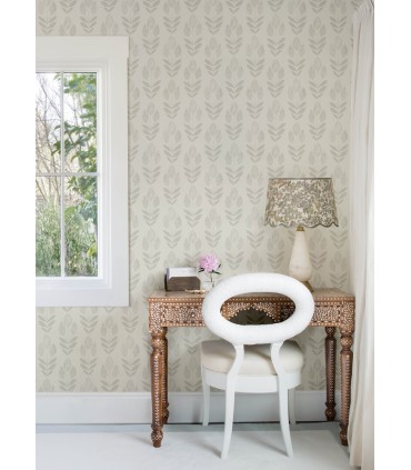 4148-27476 - Garland Light Grey Block Tulip Wallpaper-Printworks by Chesapeake