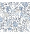 4148-27414 - Goldfinch Blue Birds and Blooms Wallpaper-Printworks by Chesapeake