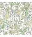 4148-27412 - Goldfinch Green Birds and Blooms Wallpaper-Printworks by Chesapeake