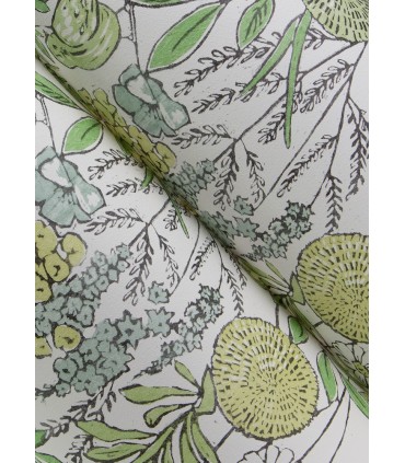 4148-27412 - Goldfinch Green Birds and Blooms Wallpaper-Printworks by Chesapeake