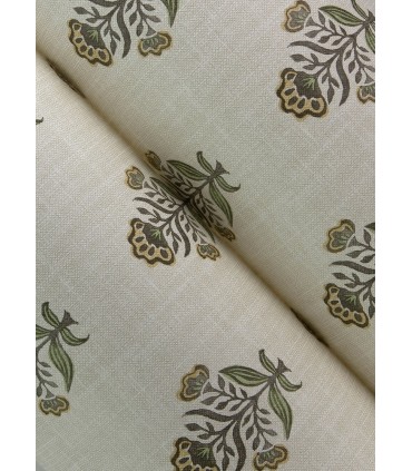 4148-27416 - Hollyhock Honey Floral Crest Wallpaper-Printworks by Chesapeake