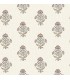 4148-27420 - Hollyhock Rust Floral Crest Wallpaper -Printworks by Chesapeake