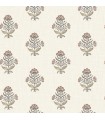 4148-27420 - Hollyhock Rust Floral Crest Wallpaper -Printworks by Chesapeake