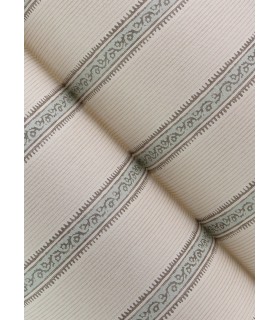 4148-27427 - Mandevilla Aqua Vine Stripe Wallpaper-Printworks by Chesapeake